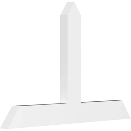 Ekena Millwork Portland Architectural Grade PVC Gable Bracket, 36"W x 24"H x 2"D x 4"F, 16/12 Pitch GBP036X24X0204POR00